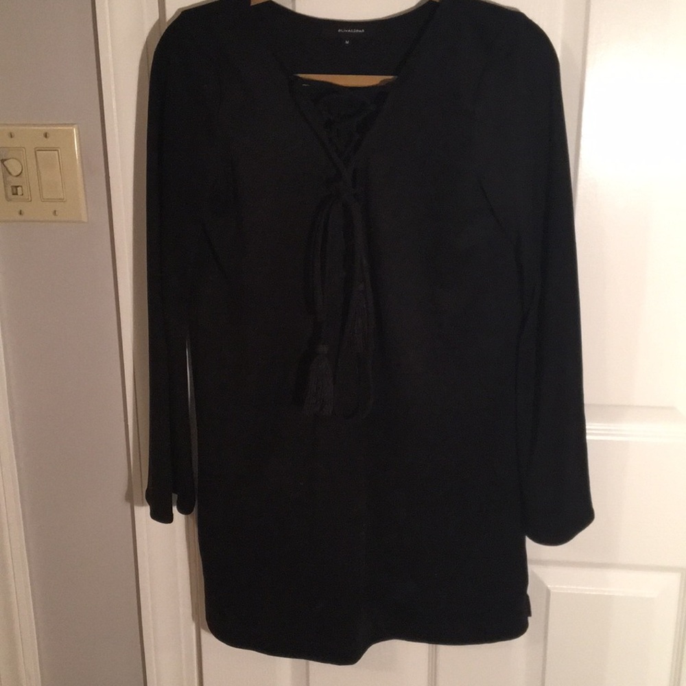 Faux suede dress